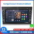 2+64GB Android 13 Carplay Autoradio GPS DAB+ Für Opel Corsa C D Astra H Zafira B