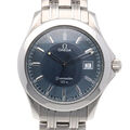 Omega Seamaster 120 Ref.196.1501 Datum Edelstahl Marineblau Silber Quarz Heren