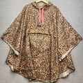 JOULES PONCHO Regenmantel CAPE braun wasserdicht Leopard Animal Print verstaubar KITTEL