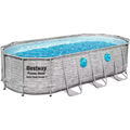 Bestway Schwimmbad Power Steel Swim Vista Oval Frame Pool-Set, 549 x 274 x 122cm