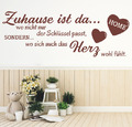 Wandtattoo Zuhause Herz Wandsticker Wandaufkleber Wanddeko Wandbild Flur Spruch