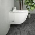 Wand WC Hänge Dusch WC Taharet Bidet Toilette Spülrandlos + Armatur + Deckel