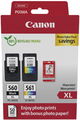 2 Canon Druckerpatronen Tinte PG-560 XL BK / CL-561 XL tri-color Photo Value