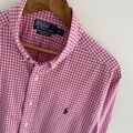 Polo Ralph Lauren Hemd XL X Large Herren Rosa Gingham Classic Fit Langarm