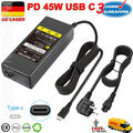 45W USB C Netzteil Ladegerät für MacBook Pro/Air,Dell XPS,Lenovo Thinkpad Laptop