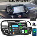 Für Fiat 500 2007-2015 DAB+ Autoradio Android 14 Carplay GPS WIFI 7" 2+64GB KAM