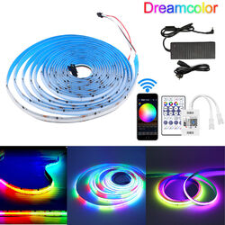 5m LED Band Streifen COB RGB Strip Lichtleiste Lichterkette adressierbar dimmbar