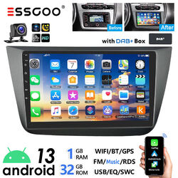 9" DAB+ 32G Android 13 GPS WIFI RDS Kam Carplay Autoradio Für Seat Altea 2004-15