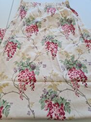 Laura Ashley gebrauchte Einzelgardine 64x70 in natur mit Blumenmuster