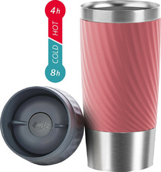 EMSA EASY TWIST Isolierbecher Thermobecher Travel Mug 360ml KORALLE HOT&COLD