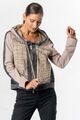 ELISA CAVALETTI Jacke Übergangsjacke mit Kapuze beige schwarz Gr. S