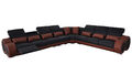 Design Eck Couch mit USB Polster Sofa Leder Sitz Garnitur Moderne Sofas Sitz Neu