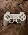 Original Sony PS2 Dualshock 2 Controller Silber (Sehr Gut)(Gereinigt)