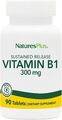Natures Plus Vitamin B1 (Thiamin HCI) - 300 mg, 90 vegetarische Tabletten