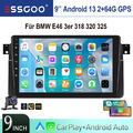 Für BMW 3er E46 M3 E46 A12 Android 13 9" Autoradio 64G GPS Navi RDS CarPlay KAM