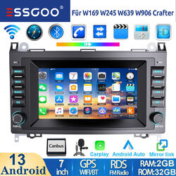 Für Mercedes A B Klasse W169 W245 906 Vito W639 Autoradio Android 12 Carplay GPS