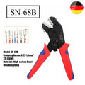 SN-68B Crimpzange Quetschzange Für Unisolierte Kabelschuhe 0,25-1,5mm² Zange DE