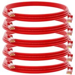 5 Stück Cat.6 Netzwerk Patch Ethernet LAN Internet RJ45 DSL Roh Raw Kabel CabelU/UTP/PVC//Kupfer/Stecker Kontaktoberfläche vergoldet