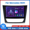 Autoradio Für Mercedes Benz CLS E-Klasse W211 W219 GPS NAV SAT BT DAB+ Android12