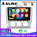 DAB+ 2G+64GB Android 14 Autoradio Für Ford Focus MK2 MK II 2004-2011 GPS CarPlay