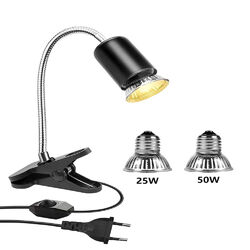 Terrarium Aquarium Heizlicht Wärmelampe UVA UVB E27 Reptilien Strahler 25W 50W