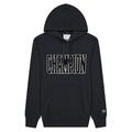 Champion HERREN Bestickt Bookstore Logo Kapuze Schwarz Bequem Freizeit Retro Og