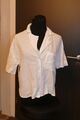 Damen Shirt Bluse Oberteil Stradivarius weiß Gr. M  Leinen