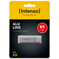 kQ Intenso USB Stick Alu Line 64 GB USB 2.0 Speicherstick silber