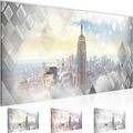 Wandbild New York Bilder XXL Wohnzimmer Schlafzimmer 100x40 cm Skyline Abstrakt