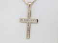 Brillant Anhänger Kreuz Anhänger 585 14Kt Gelbgold 17 Brillanten total 0,10ct 