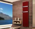 Badheizkörper Mirror Steel 3, 180x47 cm, rot + 2 Handtuchhalter breit, 1118 Watt
