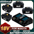 18 V 6,0 Ah BL1860B 4x Akku + Doppel Ladegerät Set DC18RD BL1850B BL1860B DMR105