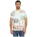 Guess T-Shirt Herren T-Shirt Weiß mit Druck Grafiken Riviera M4GI54 K9RM1