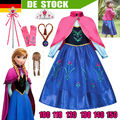 Elsa Anna Prinzessin Kleider Kinder Mädchen Kostüm Fasching Partykleider-Cosplay