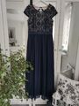 ZERO Abendkleid Cocktail Kleid Lang Blau Größe 40 M L