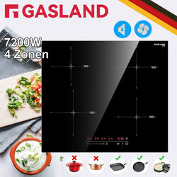 GASLAND 60cm Induktionskochfeld 7200W Autark Elektrokochfeld 4 Zonen Einbau Herd