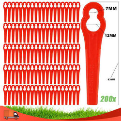 200 x Ersatz Kunststoffmesser Klingen für Einhell Akku Rasentrimmer GE-CT 18 Li.