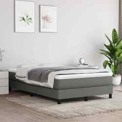 vidaXL Boxspringbett mit Matratze Dunkelgrau 120x200 cm Stoff SGH