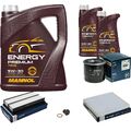 BOSCH Inspektionspaket 7 L MANNOL Energy Premium 5W-30 für Mazda 6 Kombi GH 2.2