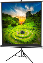 celexon mobile Business und Heimkino Stativ-Leinwand Eco Schwarz 158x158cm 1:1Keystonebügel-blitzschneller Aufbau-höhenverstellbar