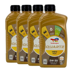 TOTAL Quartz Ineo MDC SAE 5W-30 Motorenöl dexos2, MB 229.52, 4x1 Liter