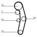 ZAHNRIEMENSATZ CONTINENTAL CTAM CT1028K5 FÜR VW BORA 1J2