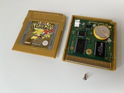 100 % ORIGINAL POKEMON GOLD NINTENDO SPIEL BOY FARBWAGEN GETESTET MIT NEUEM AKKU!