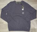 RAGMAN Rundhals Pulli Pullover STRICK taubenblau blau melange Gr. 54/XL