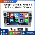 Autoradio DAB+ Für Opel Corsa C/D Zafira B Astra G H Meriva Android13 GPS Kamera