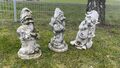 3 x WICHTEL ZWERG TROLL FANTASYFIGUR STEINGUSS GEBRAUCHT FROSTFEST GARTEN