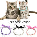 Haustier Hund Perlenhalsband Halskette Schmuck Bling Strass Welpe Katze ┛