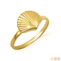 Gold Ozean Muschel Strand Ring (erhältlich in Gelb/Rosé/Weißgold)