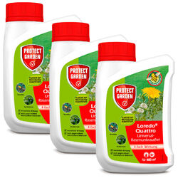 Protect Garden Universal-Rasen Unkrautfrei Loredo Quattro 3x 400 ml Unkraut