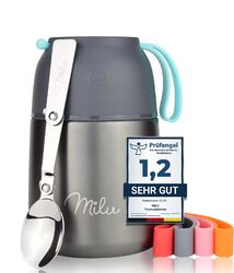 Milu Thermobehälter 450 650ml 800ml Edelstahl Essensbehälter Müsli to go B-WARE